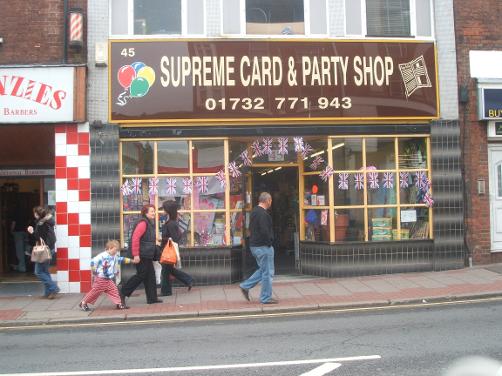 Supreme Card and Party shop in Tonbridge